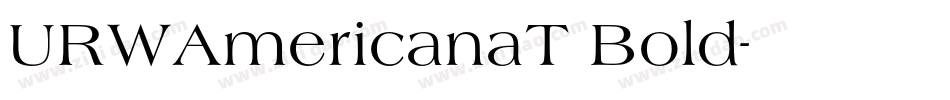 URWAmericanaT Bold字体转换